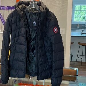 Canada Goose Quilted Black Hooded Jacket